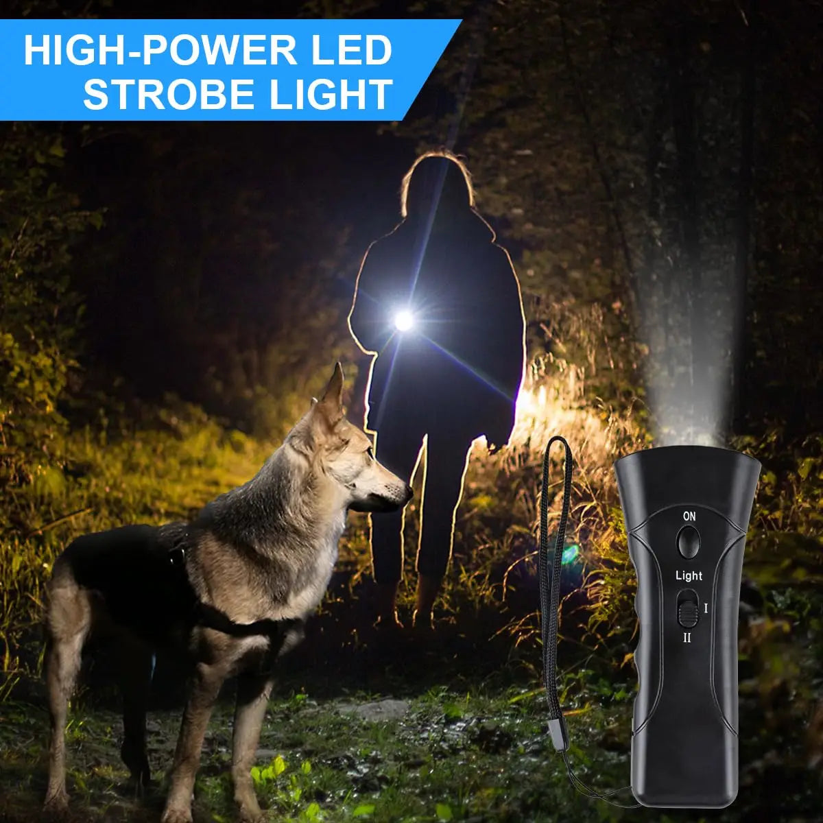 Pet Dog Repeller Anti Barking Stop Bark Training Device Trainer LED Ultrasonic Anti Barking Ultrasonic Without Battery