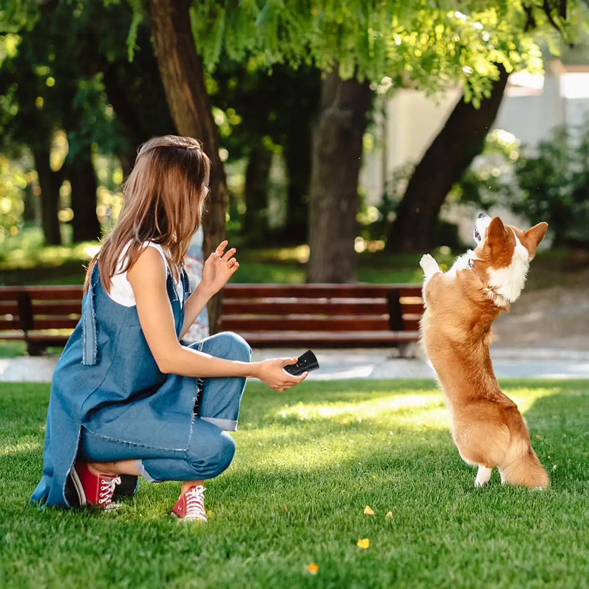 Pet Dog Repeller Anti Barking Stop Bark Training Device Trainer LED Ultrasonic Anti Barking Ultrasonic Without Battery